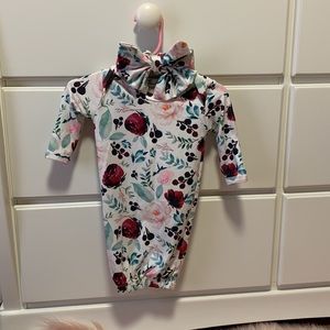 Queen Maddyn baby gown and headband